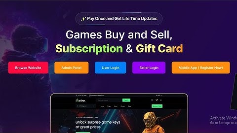 Axtro– Games Buy and Sell Subscription & Gift Card Laravel Script