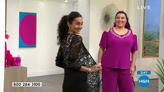 Curations X Debbie Denmon PullOn Knit Crop Flare Pant