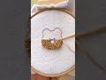手刺繍でモコモコくまを作る🐻🪡　#shorts