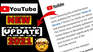 YouTube New Update 2021 | Terms of Services Changes | 1 june 2021