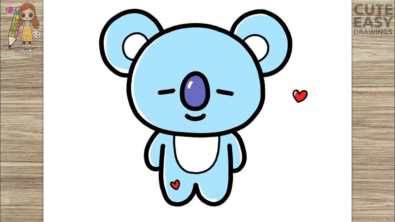 How to Draw Koya BT21 Easy | Como desenhar Koya BT21 Fácil, - thptnganamst.edu.vn