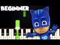 PJ Masks Theme Song | BEGINNER PIANO TUTORIAL   SHEET MUSIC by Betacustic