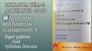 S.y.b.com Sem-4| Financial Accounting-4| As Per Nep -2020| Paper Pattern and Syllabus Discuss.