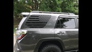 How to install and trim American flag decal onto the back window (Wet Application) screenshot 2