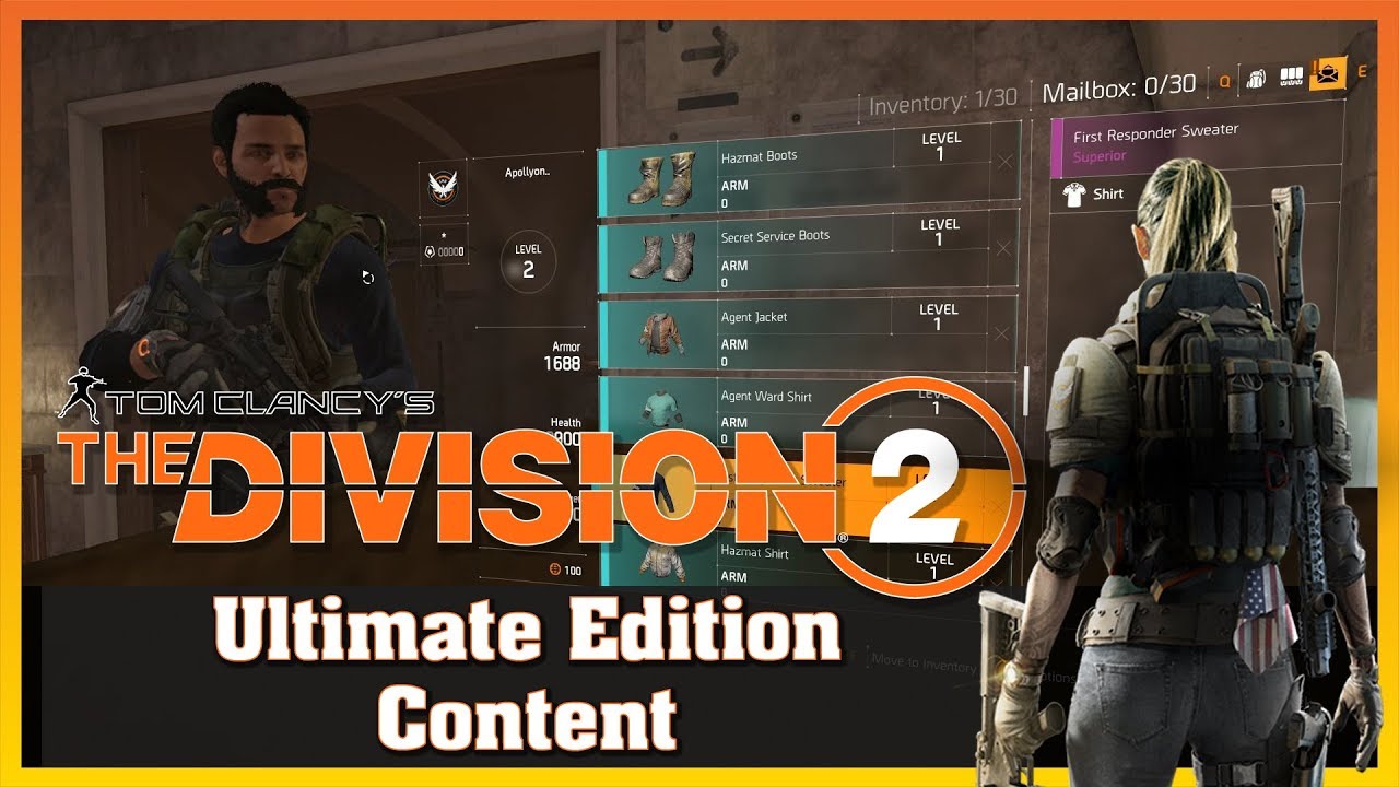 Ultimate Edition Items How To Get THE DIVISION 2 YouTube
