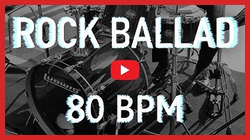 Slow Rock Ballad Drum Track 80 BPM [HD]