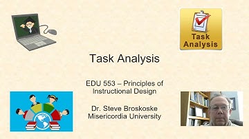 EDU553: Task Analysis