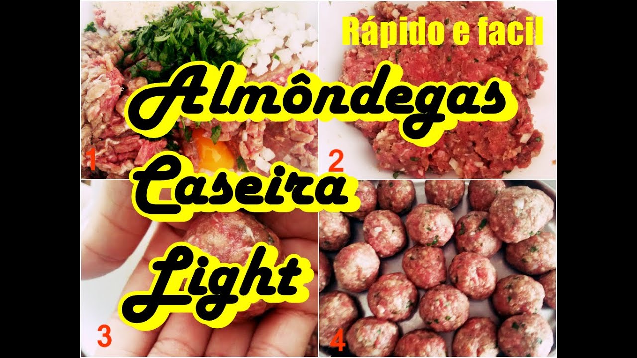 ALMÔNDEGAS CASEIRAS LIGHT: RÁPIDO E FÁCIL