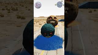 Big &amp; Small Moon Cars vs Giant Water PiT - BeamNG.drive