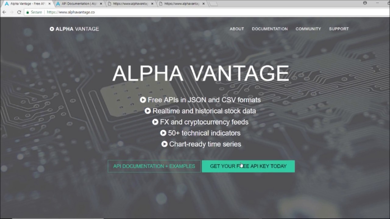 Alpha Vantage Preprocessed Free Apis In Json And Csv Formats - 