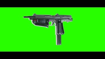 COD7 Black Ops PM63 Automatic Rifle Animation Green Screen