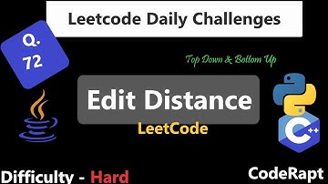 Edit Distance  || Q. 72 || Top Down || Bottom Up || DP || Leetcode Daily Challenges
