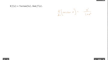 Derivative: Inverse Trig Functions (arctan)