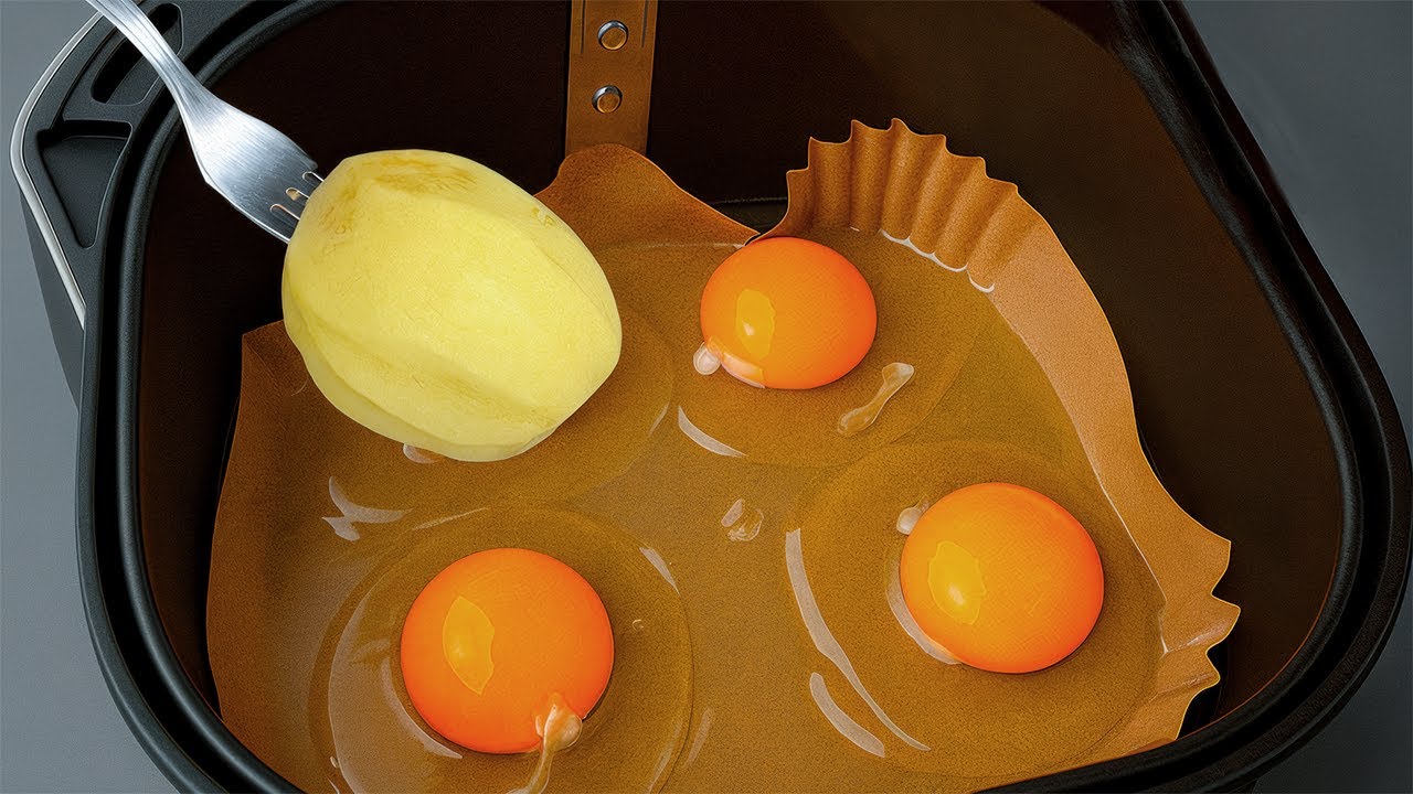 Put 1 Potato & 1 Egg in the Air Fryer and Magic Happens! Quick Breakfast Recipe!