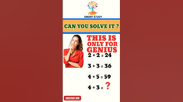 Genius IQ Test-Maths Puzzles | Tricky Riddles | Maths puzzle | smart study#shorts#puzzle #reasoning