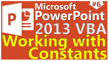 Working with Constants | VBA in PowerPoint 2013 | Session 06