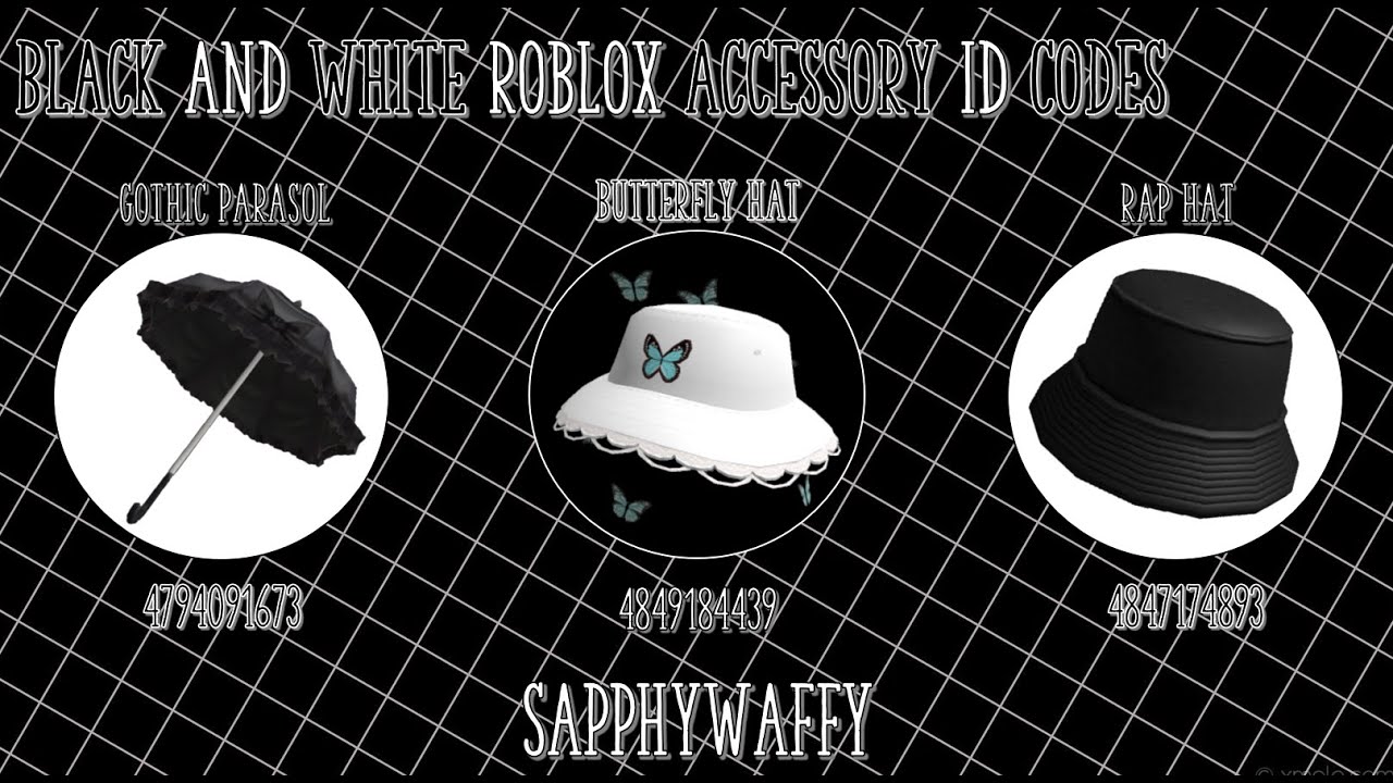 Roblox Accesory Id Codes Black And White Youtube - black eyepatch roblox id code