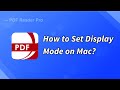 How to Set Display Mode in PDF on Mac?