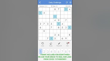 01 MAY 2020 - SUDOKU DAILY CHALLENGE