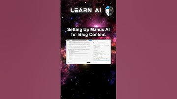 Setting Up Manus AI for Blog Content #ai #artificialintelligence #machinelearning #aiagent #Setting