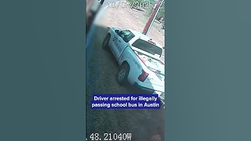 Driver arrested after nearly hitting child getting off school bus