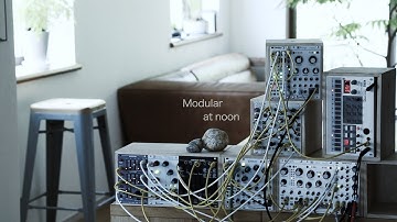 Modular at noon / Eurorack + Volca Electronica / Grids Rings Plaits Tides Ensemble Oscillator