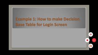 What is Decision table Testing ?  - Blackbox testing