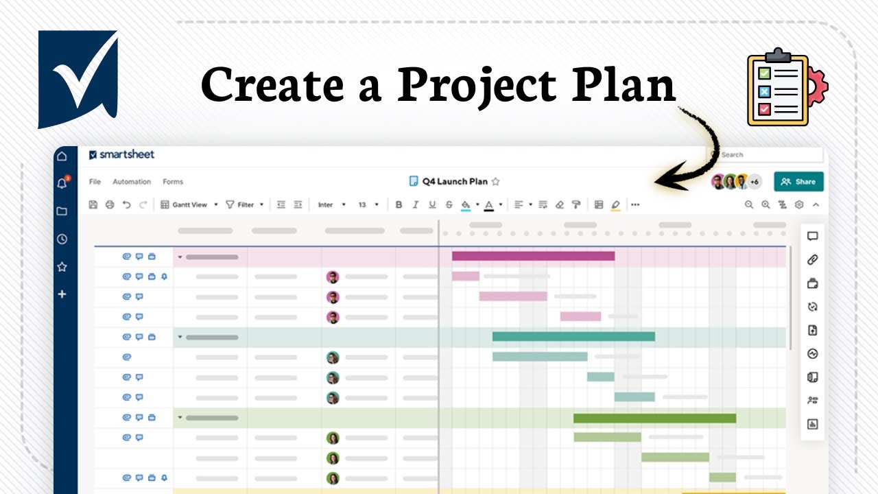 How to create a project plan in Smartsheet (For Daily Use) - YouTube