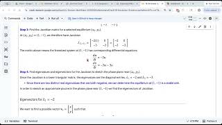 Example: Stability Analysis for Nonlinear System of Differential Equations