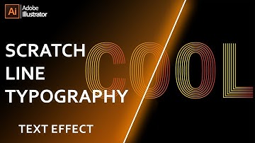 How to Create Scratch Line Typography in Illustrator | Illustrator Tutorial