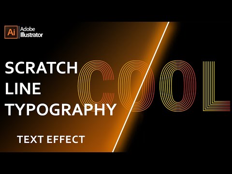 How to Create Scratch Line Typography in Illustrator | Illustrator Tutorial