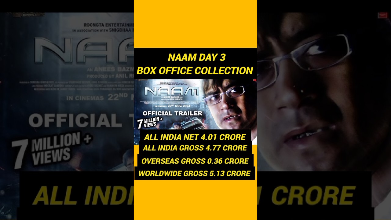 Naam Box Office Collection Day 3, naam total worldwide collection, Ajay Devgan, Bhumika Chawla