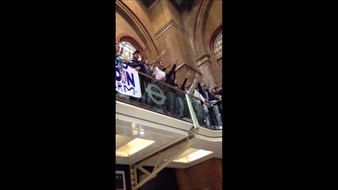 Lazio fans at London Liverpool St - 20.9.12
