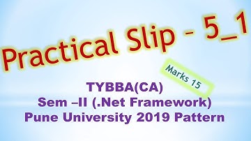 Slip 5_1 TYBBA(CA) 2021-22 SEM-II Pune University