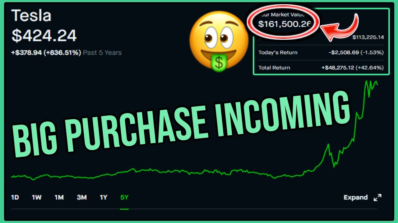 Tesla Stock BIG Purchase Incoming 👀 - Robinhood Investing | Tesla Stock