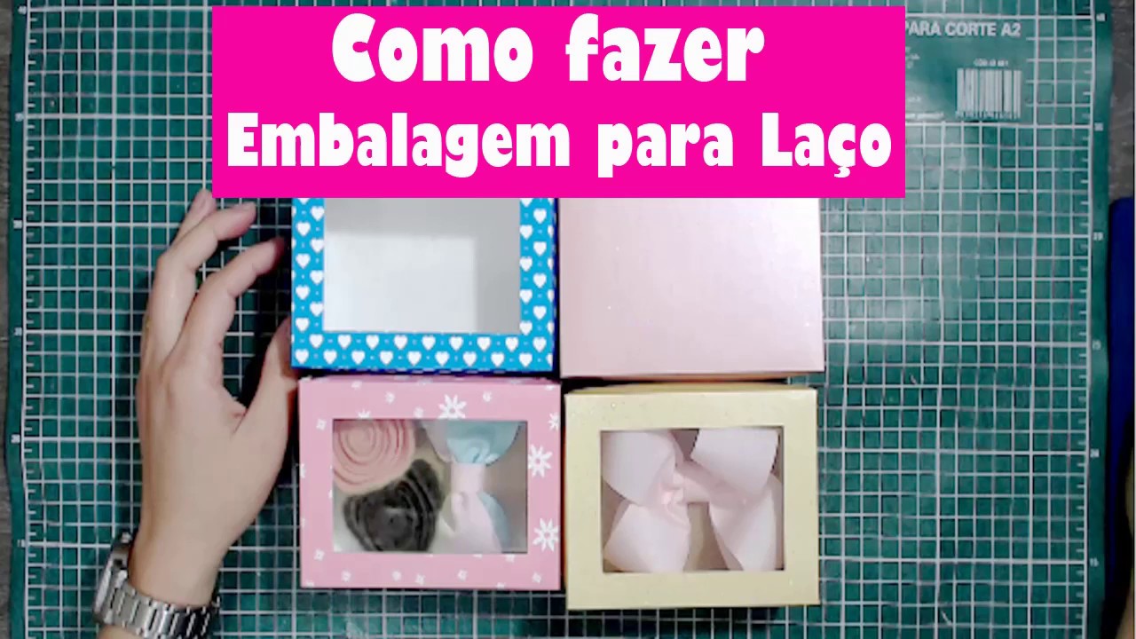 ARTESANATO - COMO FAZER UMA EMBALAGEM PARA LAÇO USANDO APENAS UMA FOLHA NO TAMANHO A4
