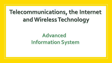 3 - 7 Telecommunications, the Internet and Wireless Technology
