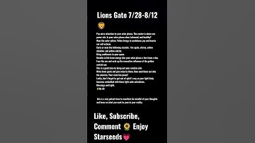 Thumbnail of **Lion's Gate Portal**🌻🦁 How To Stay Aligned During This Shift!