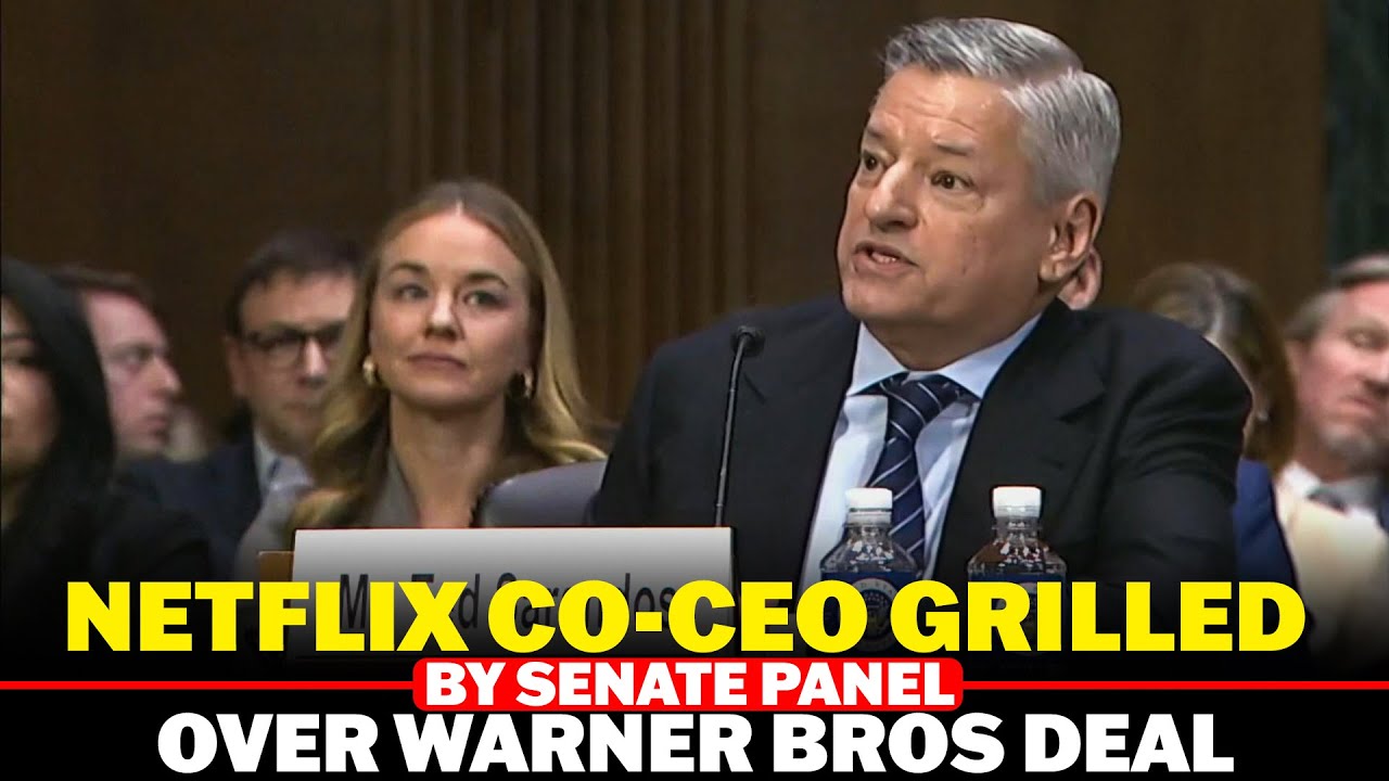 LIVE: Netflix co-CEO Ted Sarandos faces grilling by US Senate panel over Warner Bros deal
