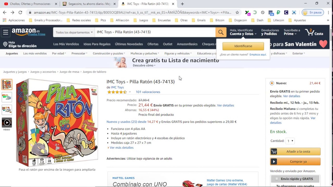 🐭 ¡Ofertón Amazon! Juego Pilla Ratón de IMC Toys barato 21€ ¡44% DTO! Opiniones | Descuentos 🐭 - YouTube