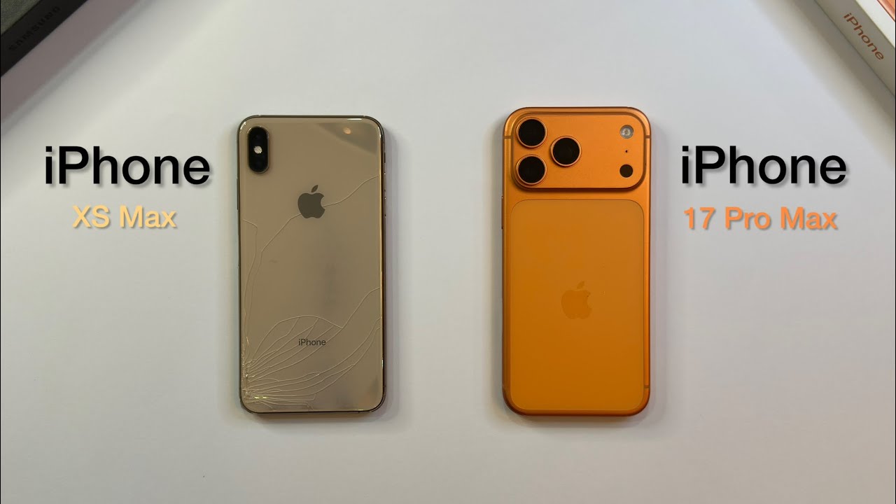 iPhone 17 Pro Max vs iPhone XS Max - 8 Years Later 🤣 - YouTube