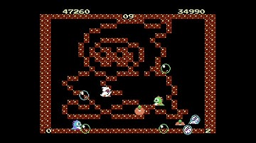 Bubble Bobble . Stage 9 . Two Players . Co-Op (NES) Played by Zeni & Frezhor