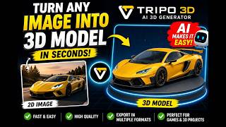 Turn Any Image into a 3D Model in Seconds with Tripo3D Beginner Tutorial