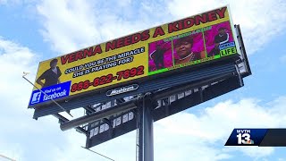 Woman puts up billboard in Birmingham asking for kidney donor