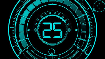 Countdown Timer 25 sec ( v 469 ) Circle Timer with timer sound effects HD 4k