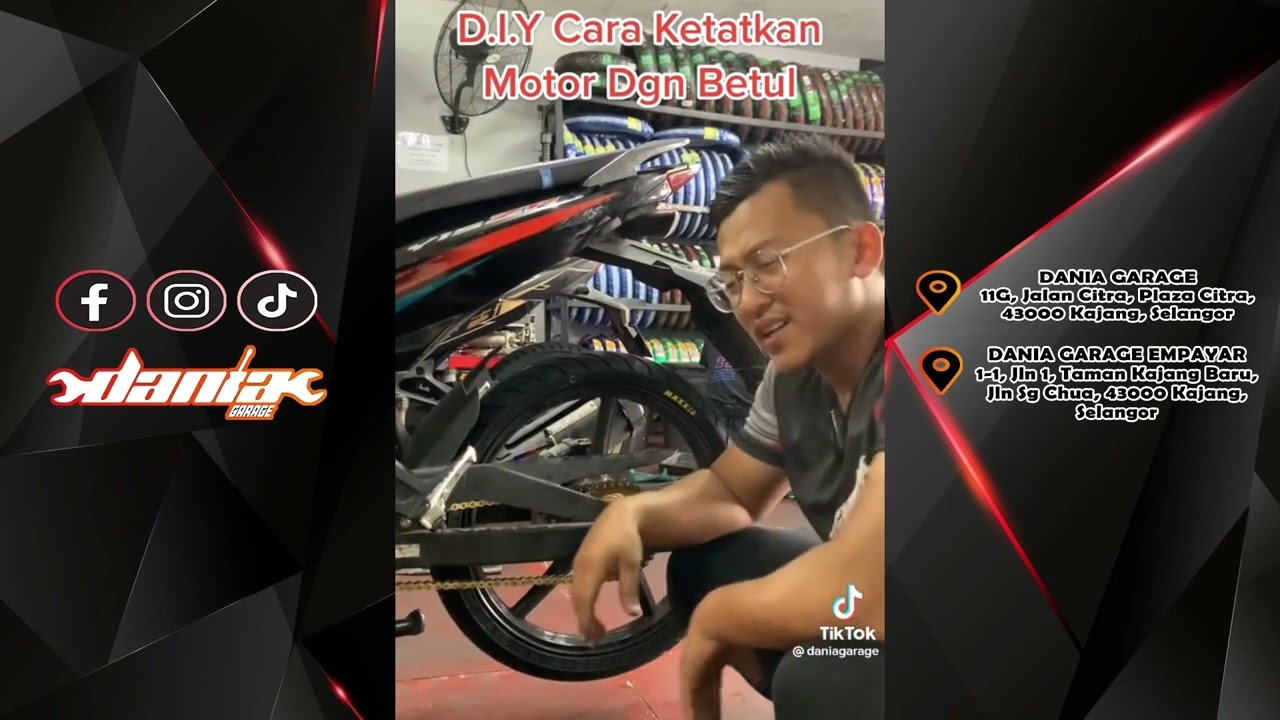 Cara Ketatkan Rantai Motor Dengan Betul D.I.Y