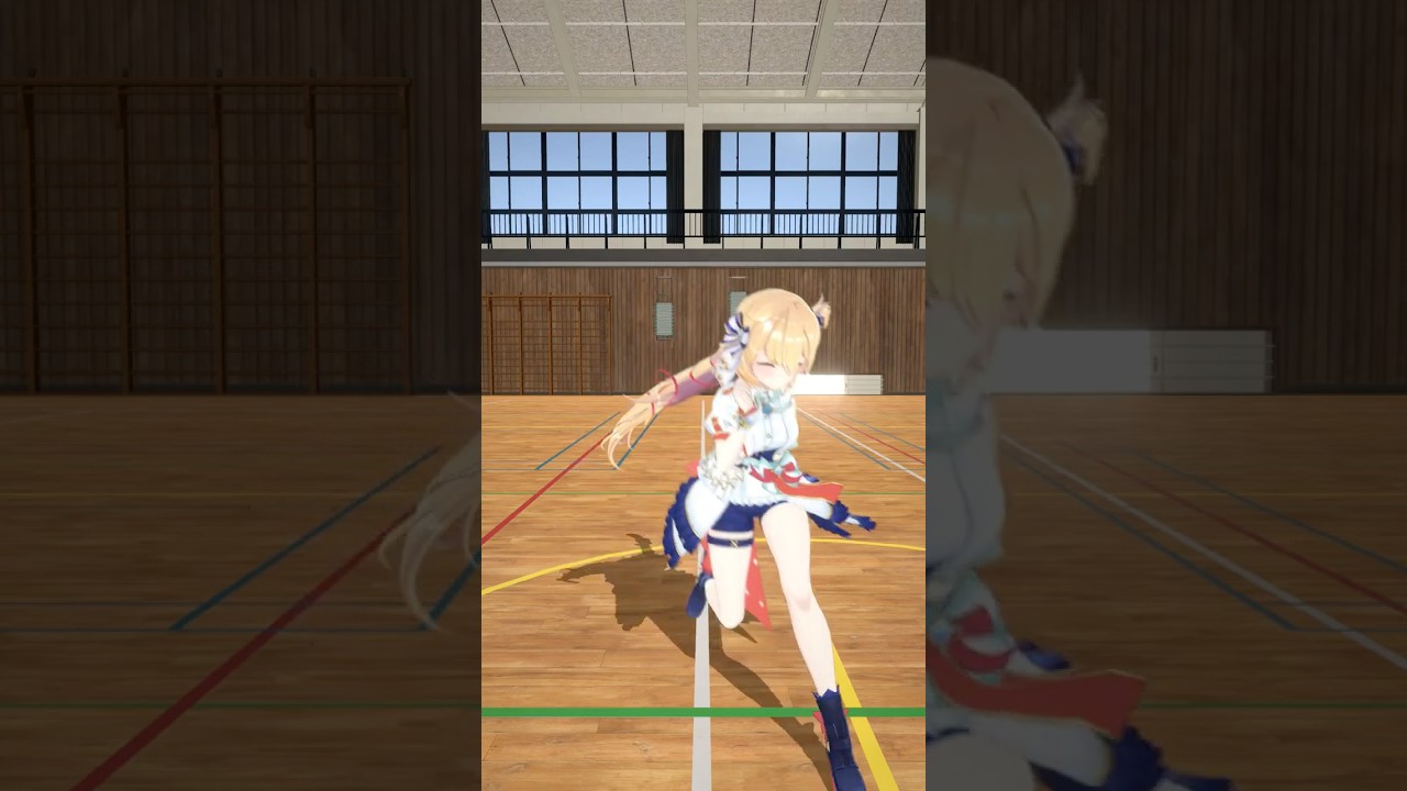 体育館でアクロバットしてみた！！！【ホロライブ/赤井はあと】