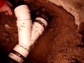 Install Fernco Coupling on Sewer Pipe for Basement Bathroom, Glue Pvc Y - #5