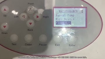 How to use the clean nozzle or flush function of 0406 A2 size uv printer?