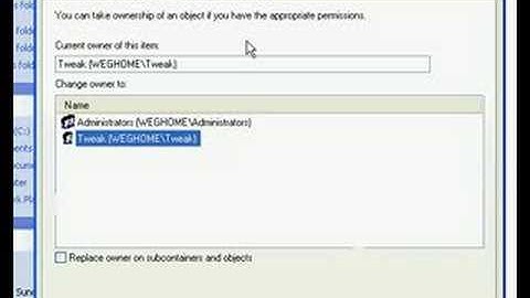 Take ownership of a folder in Windows XP